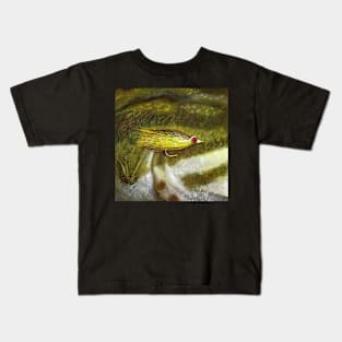 Clouser Minnow Smallmouth Bass Painting Kids T-Shirt